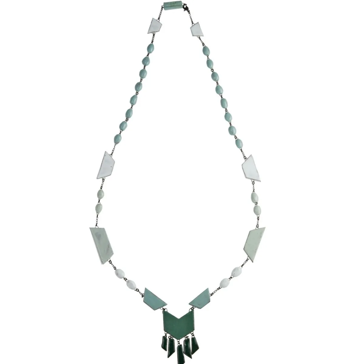 Tomfoolery Fringed Ceramic Necklace Sale