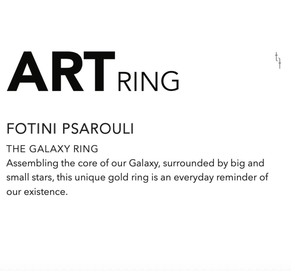 Tomfoolery Galaxy Art Ring New