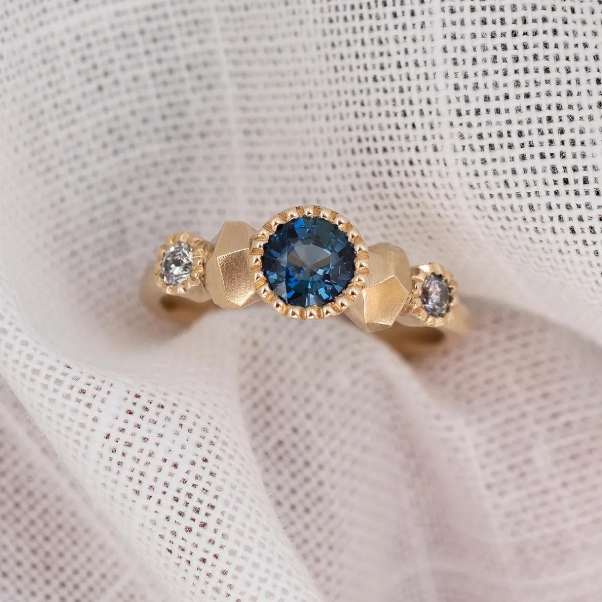 Tomfoolery Gea Blue Sapphire Five Stone Ring Online