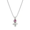 Tomfoolery Gea Column Necklace in Silver with Pink Tourmaline Hot