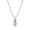 Tomfoolery Gea Column Necklace in Silver with Peridot New