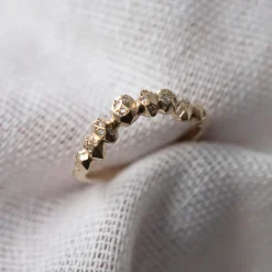 Tomfoolery Gea Diamond Curved Band Discount