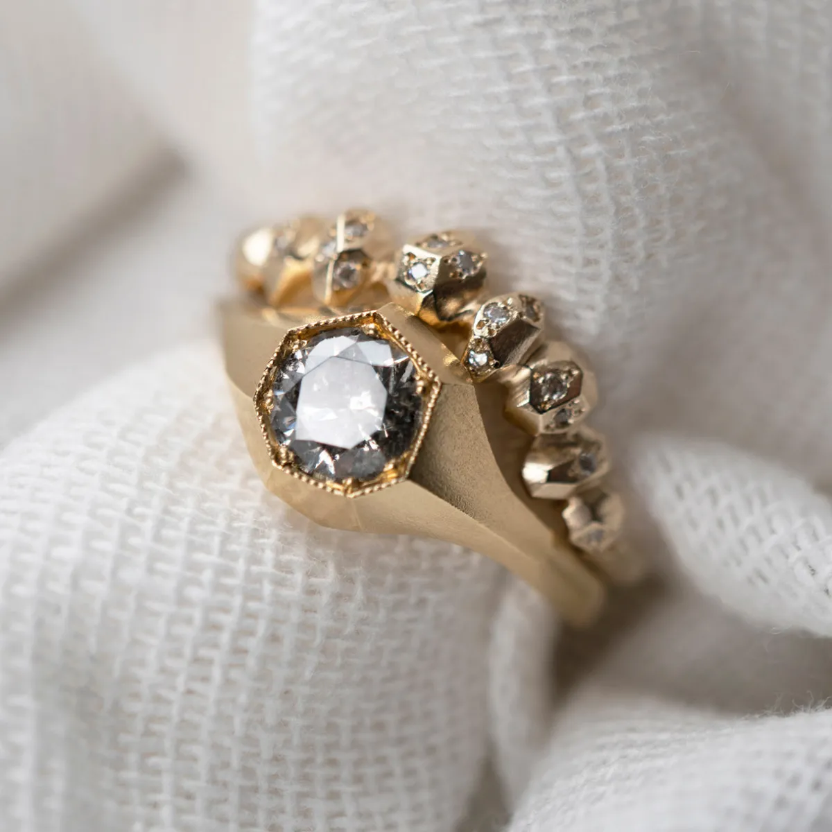 Tomfoolery Gea Diamond Curved Band Discount