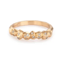 Tomfoolery Gea Diamond Half Eternity Band New