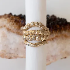 Tomfoolery Gea Diamond Half Eternity Band New
