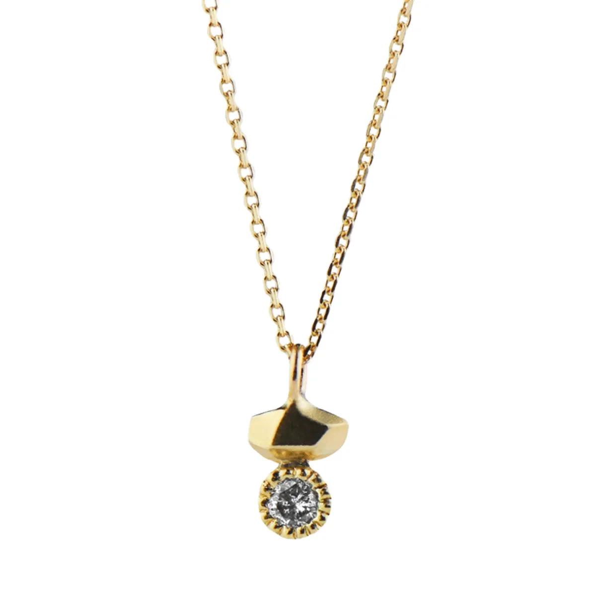 Tomfoolery Gea Duo Mini Necklace with Salt & Pepper Diamond Best
