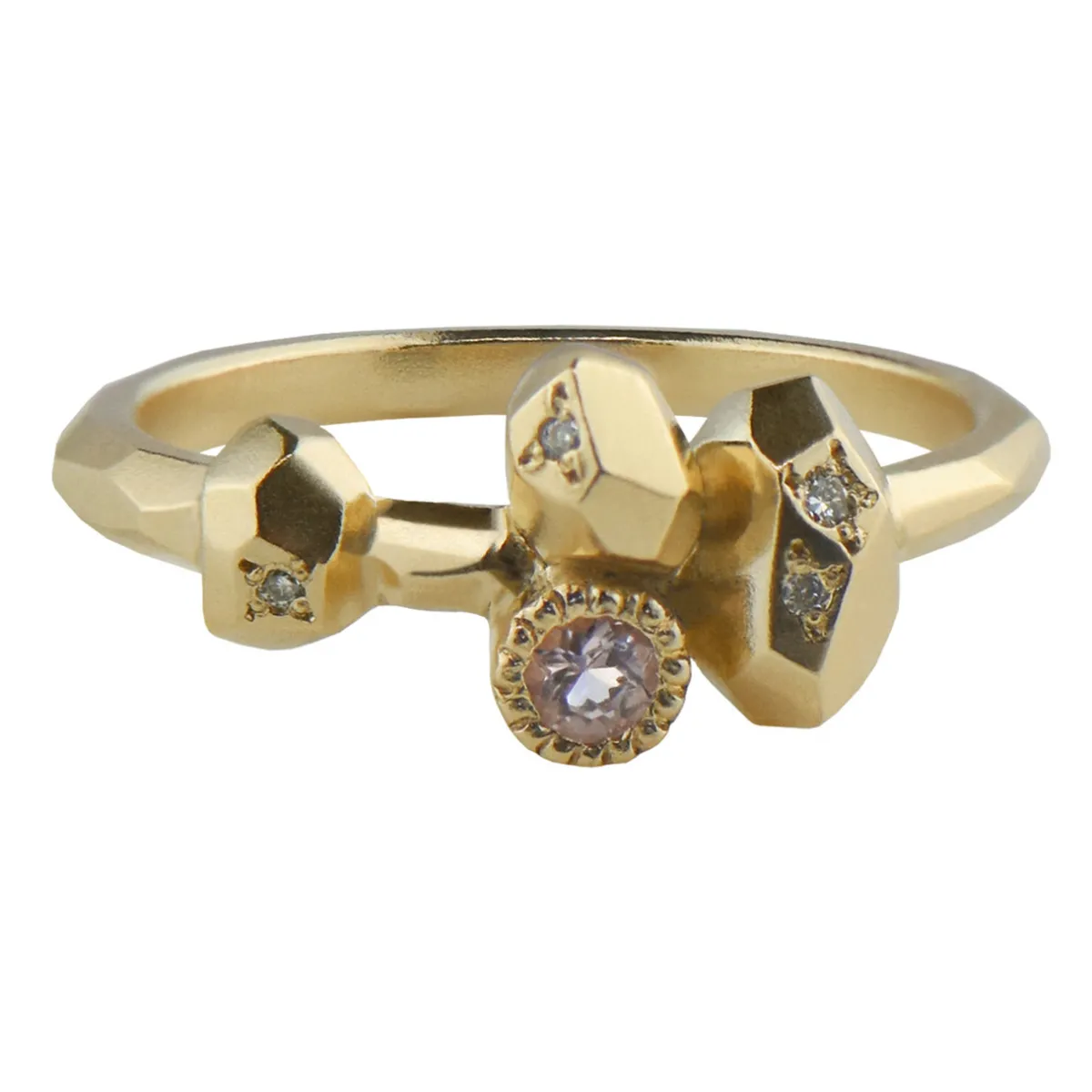 Tomfoolery Gea Ring N2 with Pink Morganite & Diamonds Online