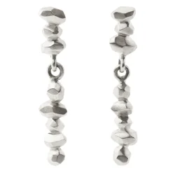 Tomfoolery Gea Silver Faceted Drop Earrings Clearance