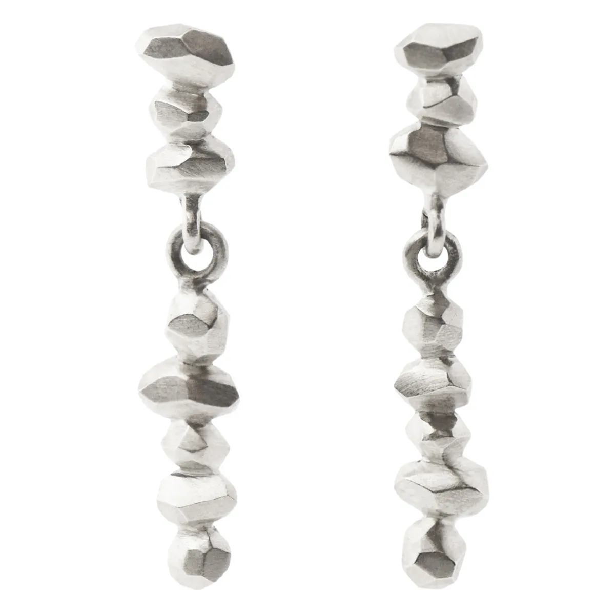 Tomfoolery Gea Silver Faceted Drop Earrings Clearance