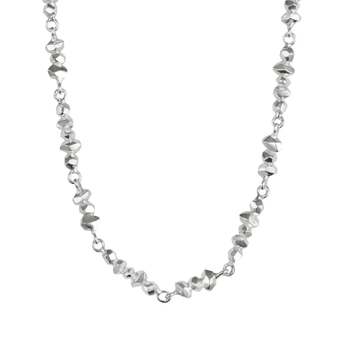 Tomfoolery Gea Silver Faceted Necklace Outlet