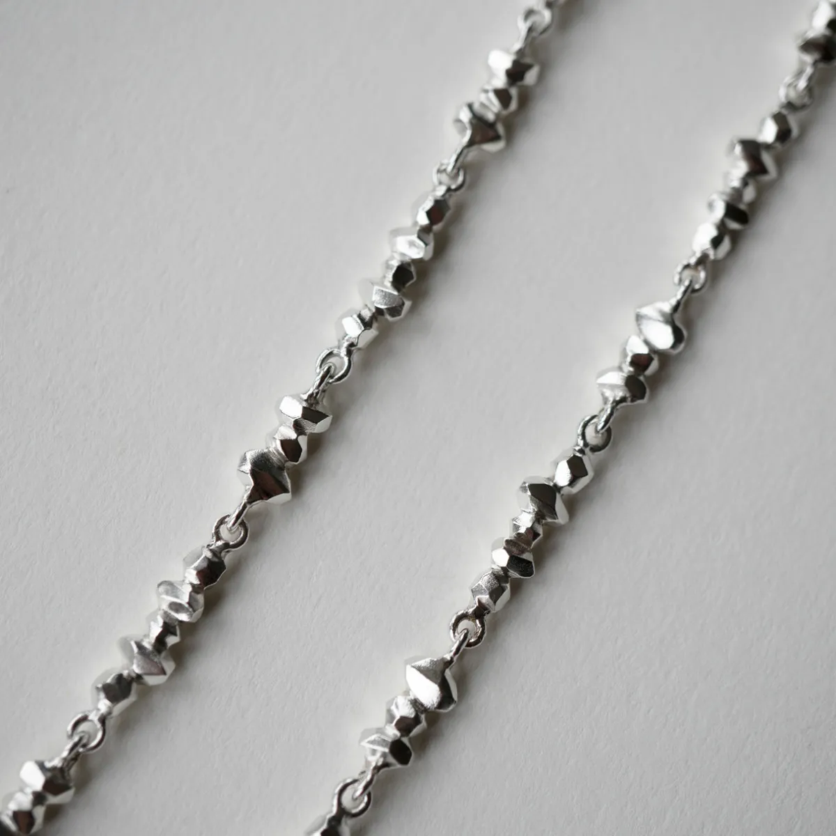 Tomfoolery Gea Silver Faceted Necklace Outlet