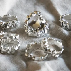 Tomfoolery Gea Silver Faceted Wide Ring Discount