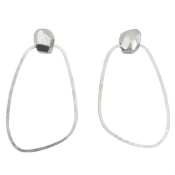 Tomfoolery Gea Silver Hoop Earrings Discount