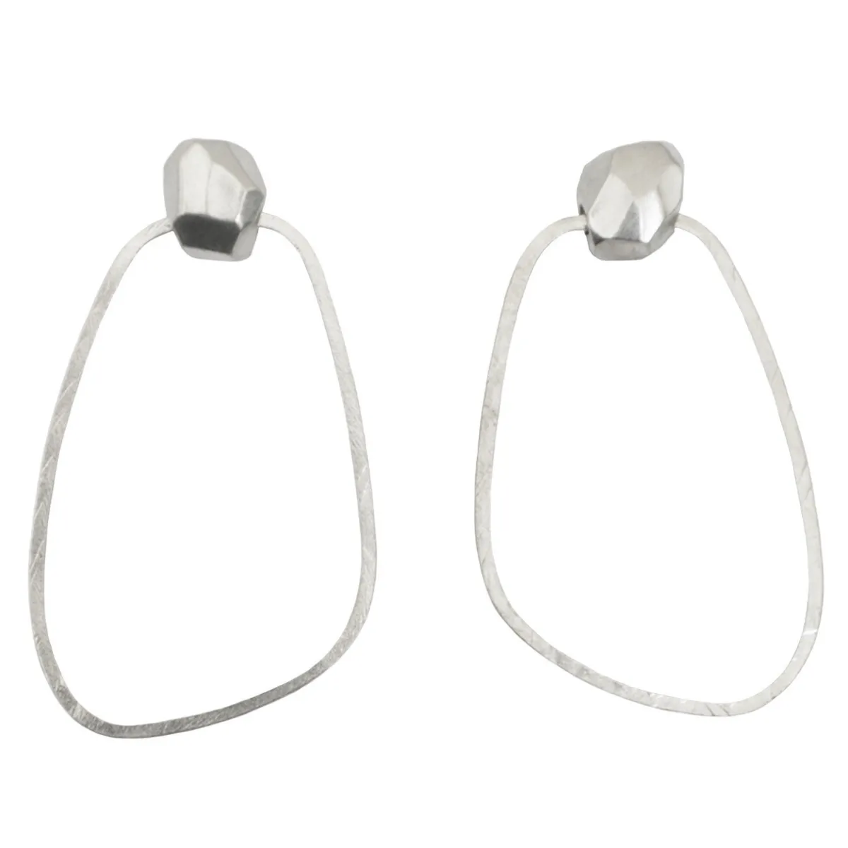 Tomfoolery Gea Silver Hoop Earrings Discount