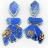 Tomfoolery Geo Brew Recycled Aluminium Drop Earrings in Blue Fashion