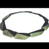 Tomfoolery Geometric Black and Green Chain Necklace Discount