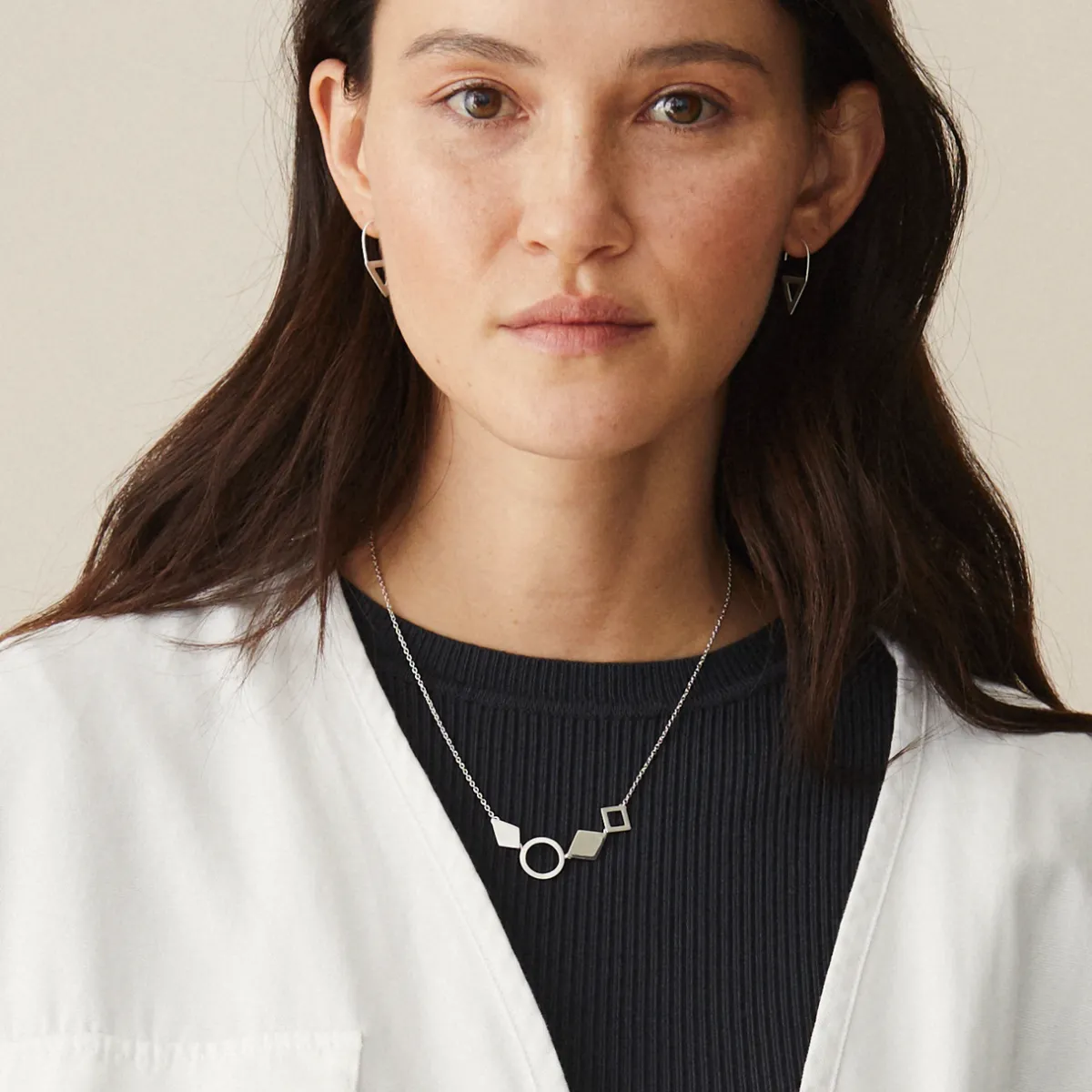 Tomfoolery Geometric Four Shape Necklace New