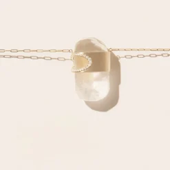 Tomfoolery Gigi N°2 Yellow Gold, Crystal & White Sapphire Pendant Best