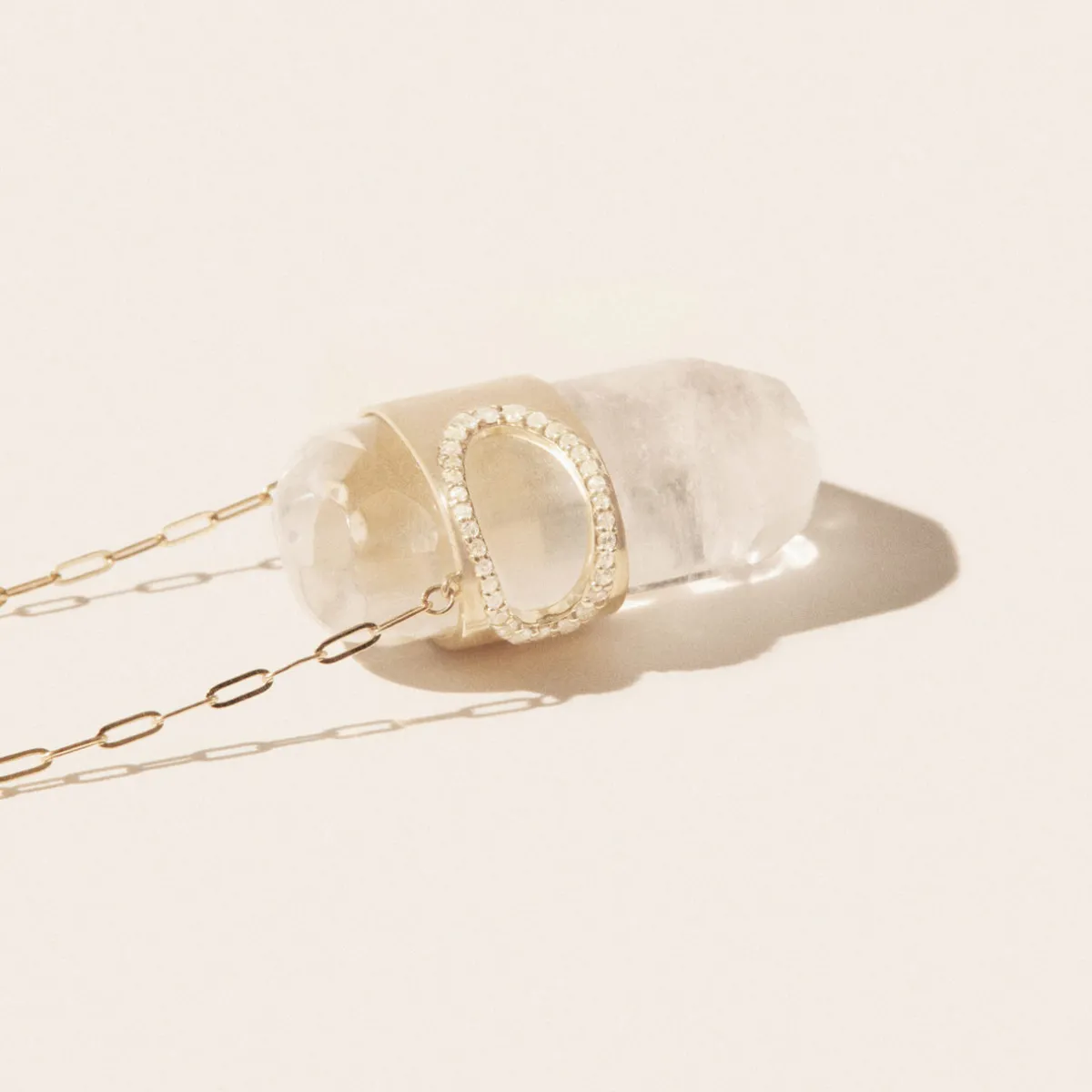 Tomfoolery Gigi N°2 Yellow Gold, Crystal & White Sapphire Pendant Best