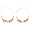 Tomfoolery Ginevrina Labradorite & Tourmaline Hoops New