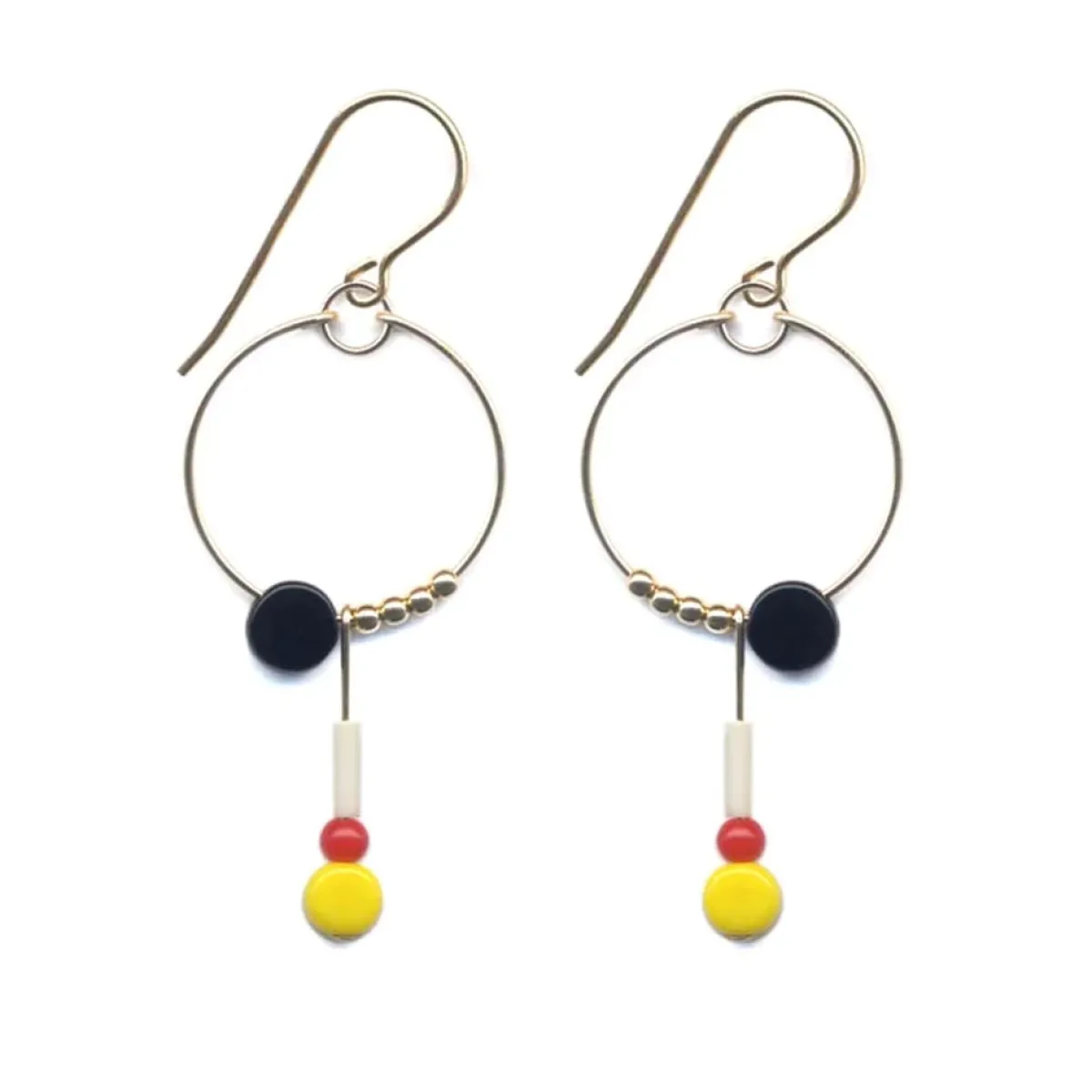Tomfoolery Glass Bead Large Hoop Earrings Online