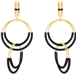 Tomfoolery Globe Double Loop Drop Earrings Clearance