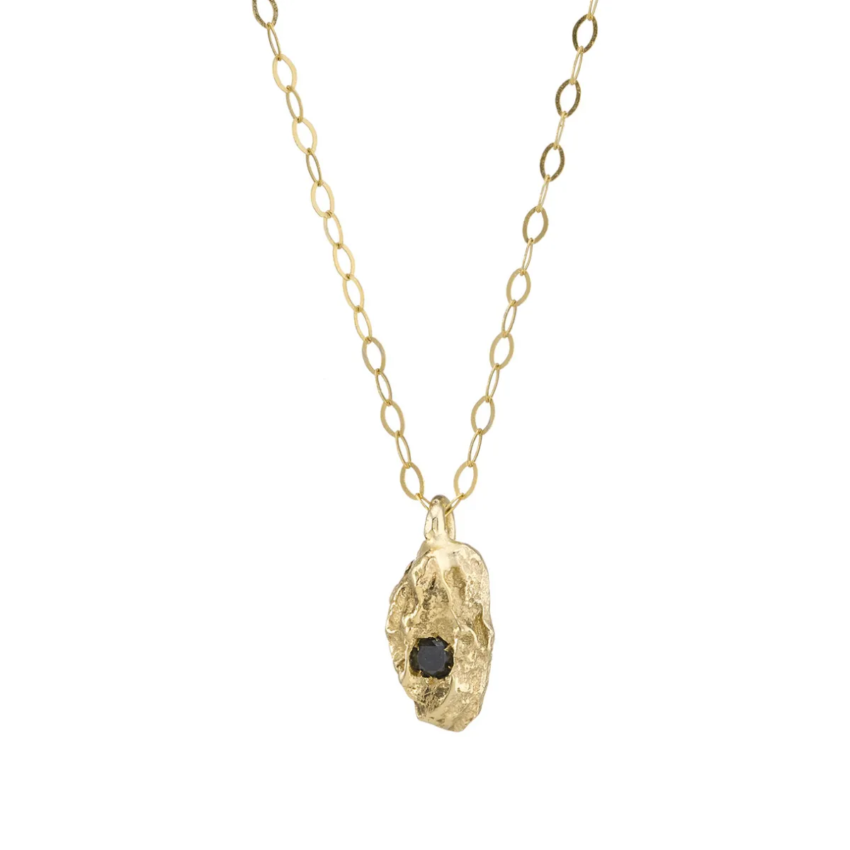 Tomfoolery Gold & Black Diamond Nugget Pendant Sale