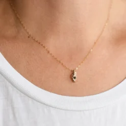 Tomfoolery Gold & Black Diamond Nugget Pendant Sale