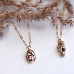 Tomfoolery Gold & Black Diamond Nugget Pendant Sale