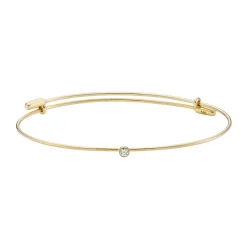 Tomfoolery Gold & Diamond Fine Adjustable Bangle Fashion