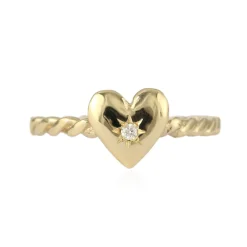 Tomfoolery Gold & Diamond Heart Ring Online