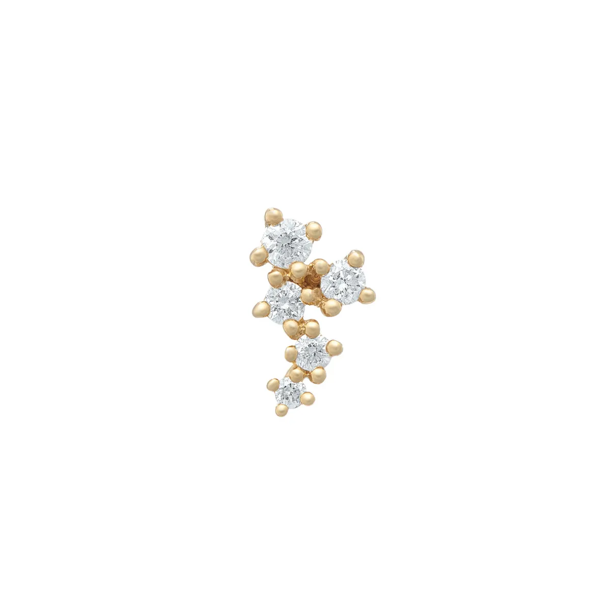 Tomfoolery Gold & Diamond Scatter Cluster Studs Best