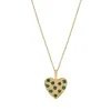 Tomfoolery Gold & Emerald Heart Pendant Clearance