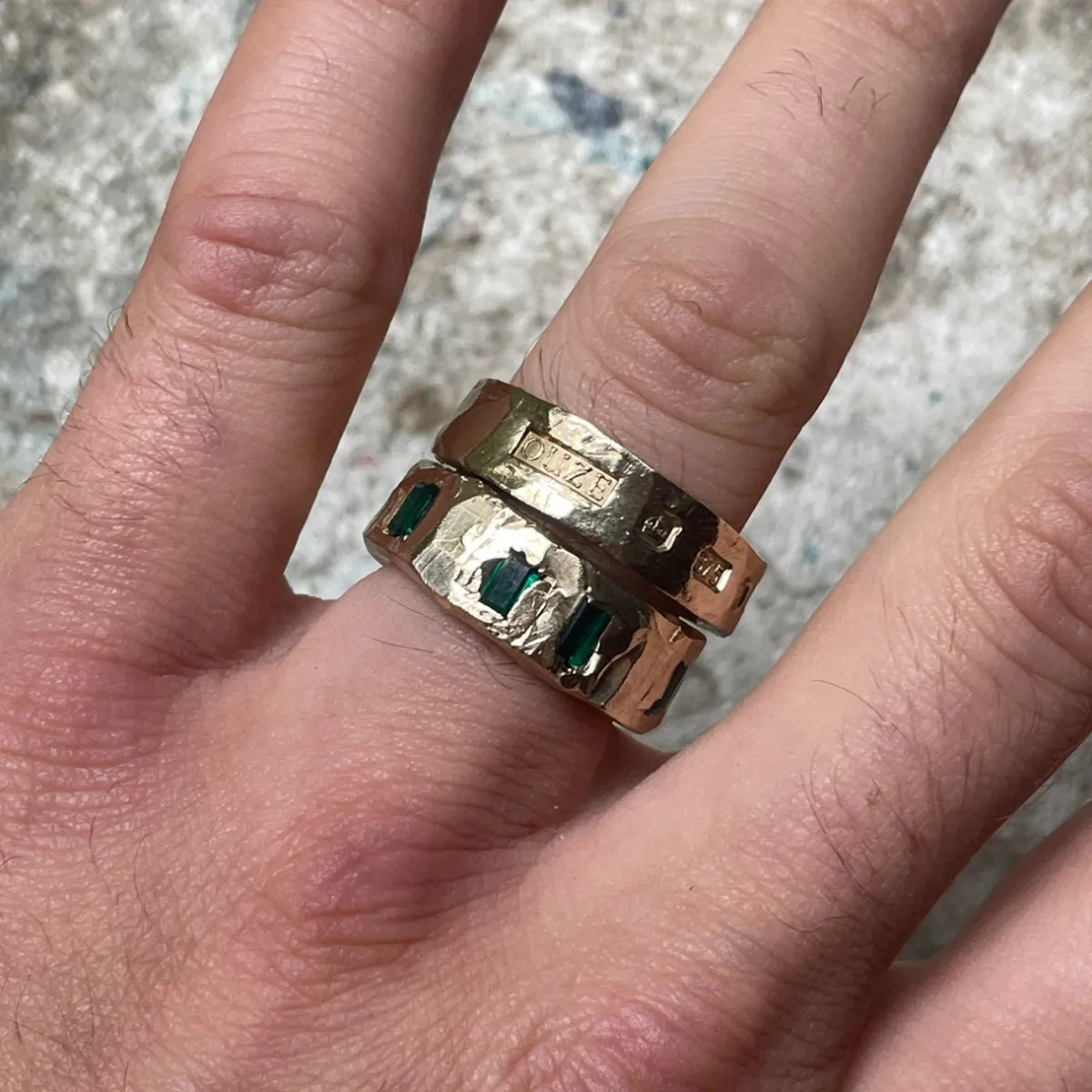 Tomfoolery Gold & Emerald Morris Band Clearance
