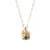 Tomfoolery Gold & Emerald Nugget Pendant Hot