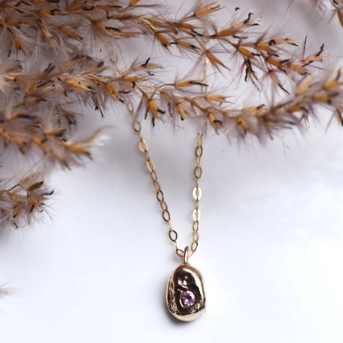Tomfoolery Gold & Emerald Nugget Pendant Hot