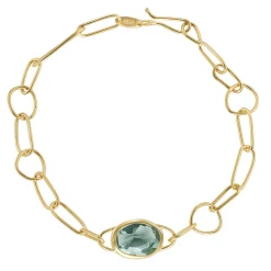 Tomfoolery Gold & Green Tourmaline Irregular Chain Bracelet Best