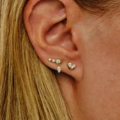 Tomfoolery Gold & Marquise Diamond Drop Studs Online