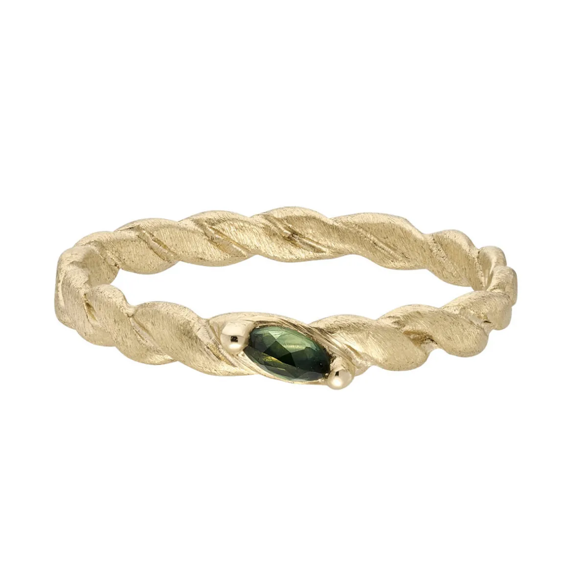 Tomfoolery Gold & Marquise Sapphire Twisted Ring Best