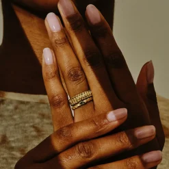 Tomfoolery Gold & Marquise Sapphire Twisted Ring Best
