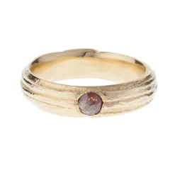 Tomfoolery Gold & Orange Diamond Oak Band Clearance