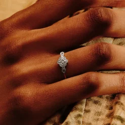 Tomfoolery Gold & Platinum Engraved Milgrain Ring Clearance