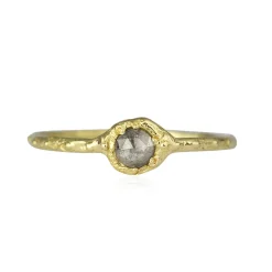 Tomfoolery Gold & Rose Cut Diamond Ring New