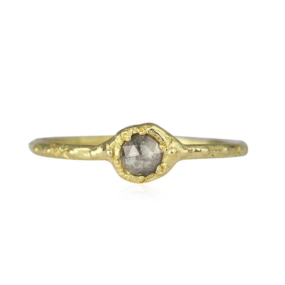 Tomfoolery Gold & Rose Cut Diamond Ring New