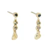 Tomfoolery Gold & Sapphire Fae Drop Earrings Outlet