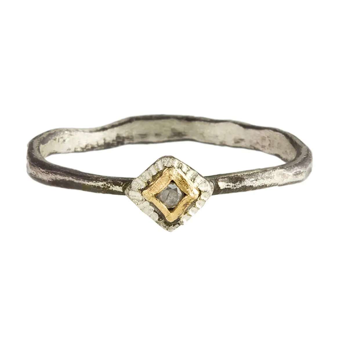 Tomfoolery Gold & Silver Diamond Ring Fashion