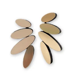 Tomfoolery Gold Acrylic Petal Earrings Hot