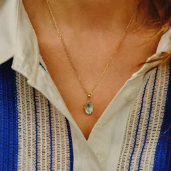 Tomfoolery Gold Aquamarine Pendant Best