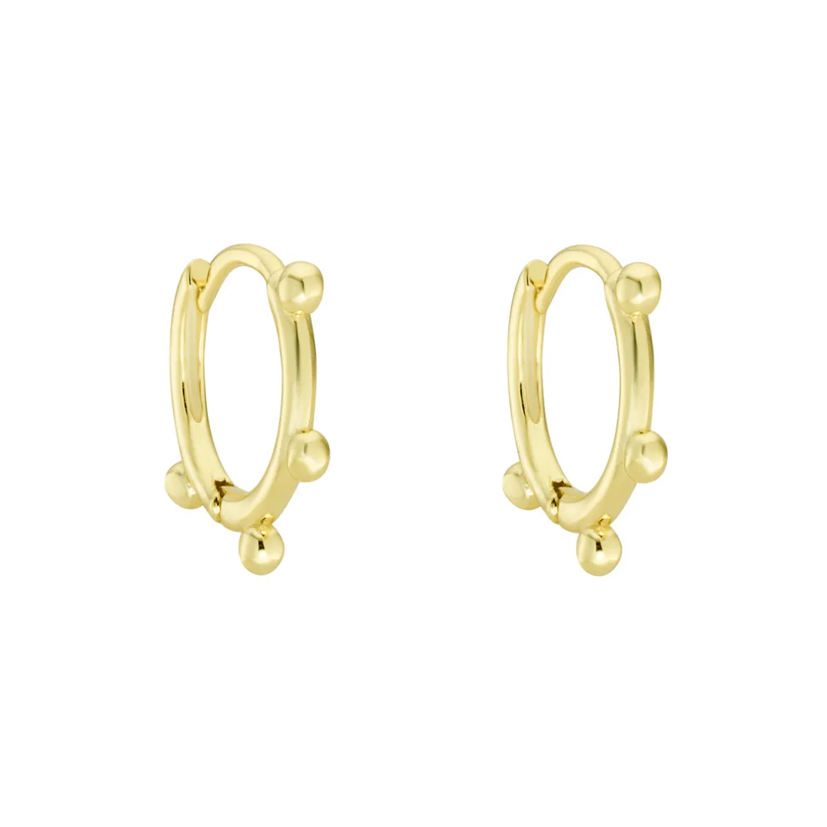 Tomfoolery Gold Bead Clicker Hoops Sale