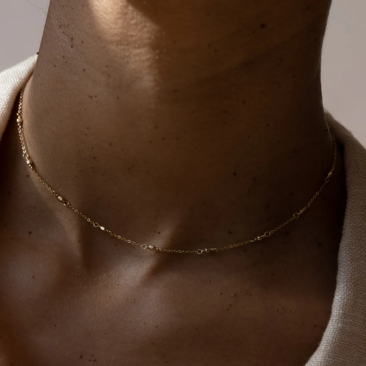 Tomfoolery Gold Beaded Necklace Clearance